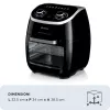 Ariete 4619 Airy Fryer Ofen – Heißluftfritteuse und Elektrobackofen mit Drehspieß – Rotierender Korb – Dörrautomat – 2000 Watt – 11 Liter – Stahl