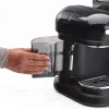 Ariete 1318 Moderna Espressomaschine mit integriertem Kaffeemahlwerk, für Kaffeebohnen und gemahlenen Kaffee, Milchaufschäumer für Cappuccino, 1- und 2-Tassen-Filter, 1080 W, 800 ml, Schwarz