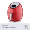 Ariete 4618 Airy Fryer XXL - Heißluftfritteuse - Braten Sie 2,5 kg Pommes frites - 7 Liter - Kochen ohne Öl und Fett - 1800 Watt - Rot