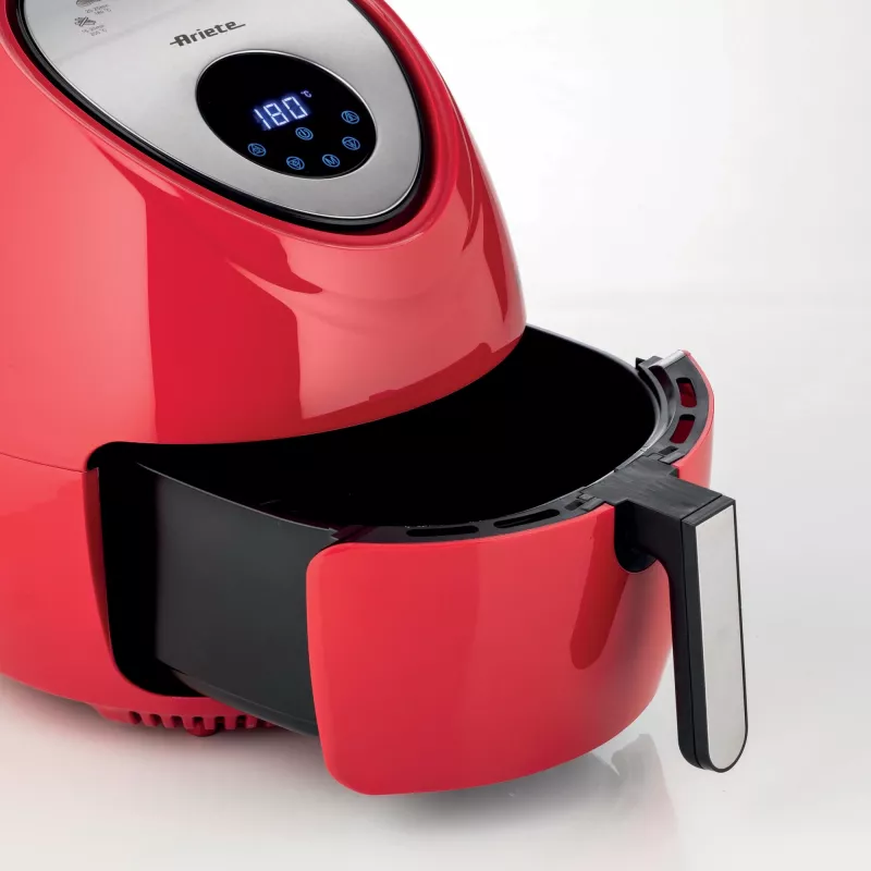 Ariete 4618 Airy Fryer XXL - Heißluftfritteuse - Braten Sie 2,5 kg Pommes frites - 7 Liter - Kochen ohne Öl und Fett - 1800 Watt - Rot