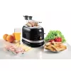 Ariete 149 Modern weißer Toaster mit Zange für 2 Scheiben Brot, Sandwich oder Toast - 6 Bräunungsstufen - Auftauen - Modern Linie - Schwarz