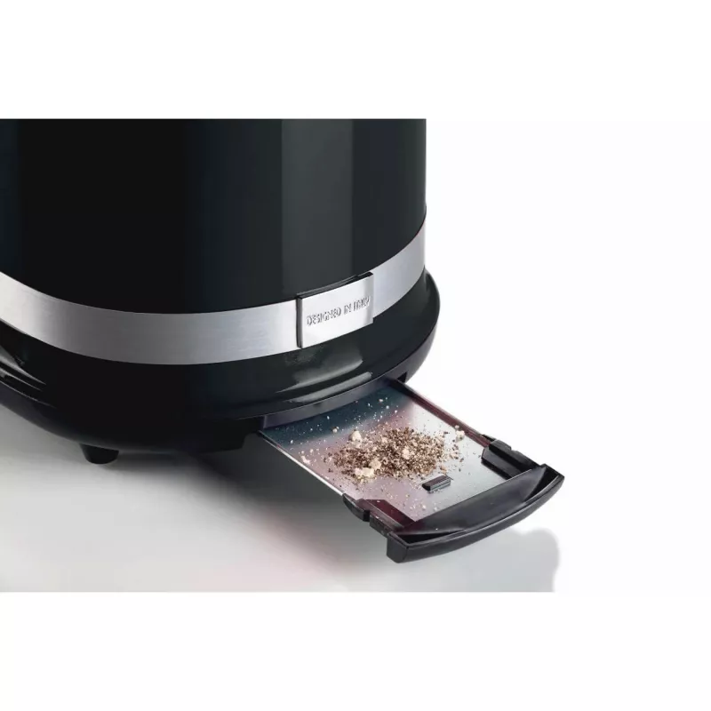 Ariete 149 Modern weißer Toaster mit Zange für 2 Scheiben Brot, Sandwich oder Toast - 6 Bräunungsstufen - Auftauen - Modern Linie - Schwarz