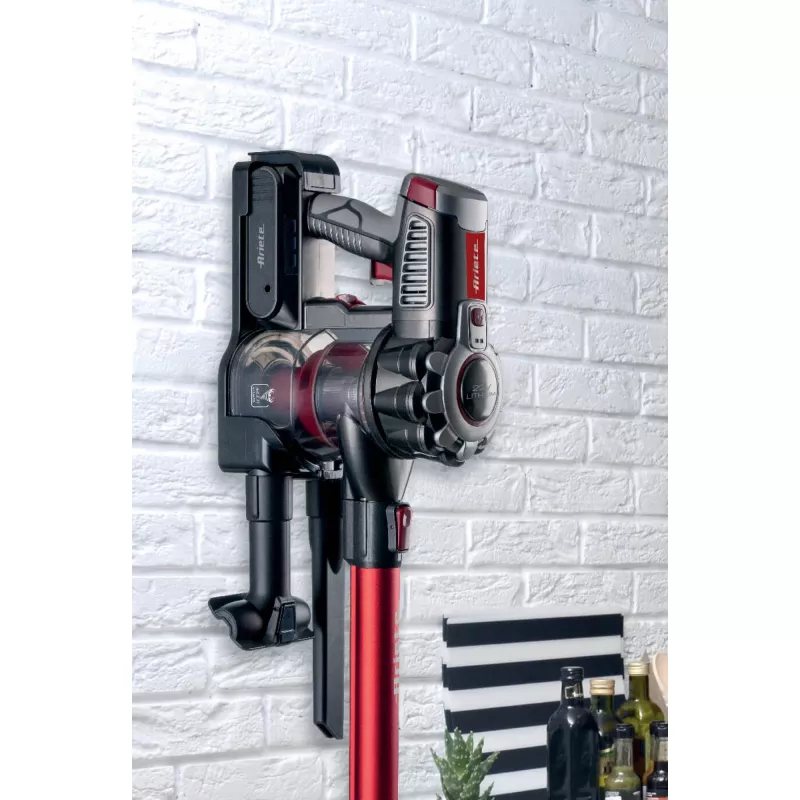 Ariete 2757 22V Lithium – kabelloser Elektrobesen – 3 Filtrationsstufen – 2200 mAh Li-Ion-Akku – Zubehörset enthalten – Rot