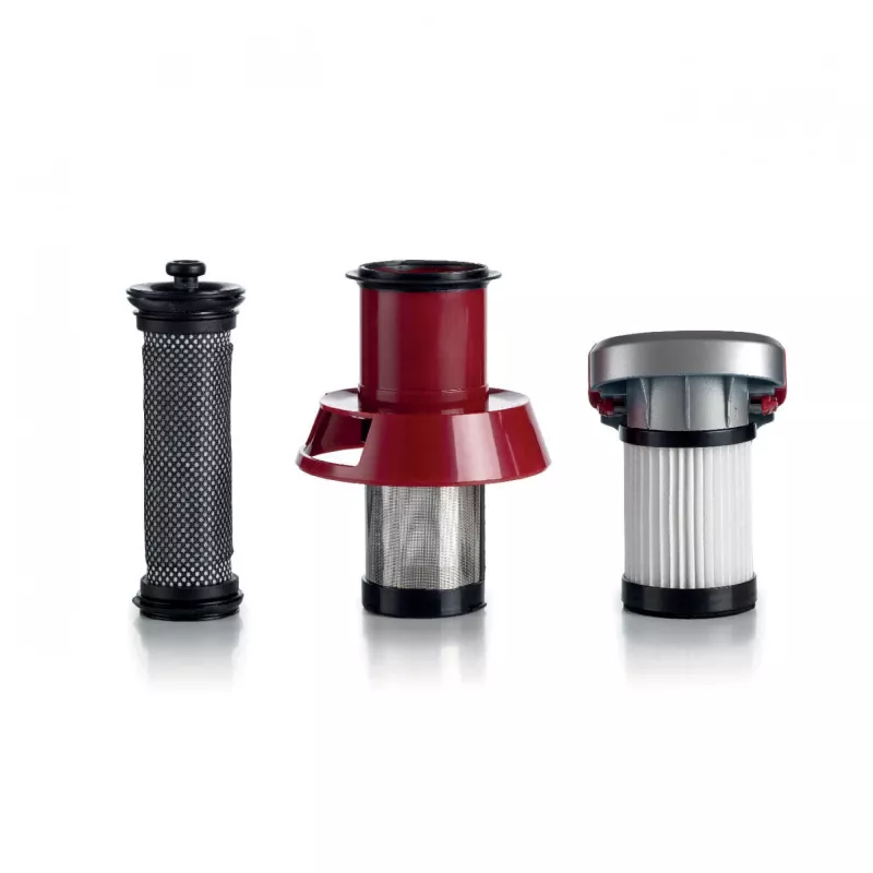 Ariete 2757 22V Lithium – kabelloser Elektrobesen – 3 Filtrationsstufen – 2200 mAh Li-Ion-Akku – Zubehörset enthalten – Rot