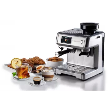 Ariete Espresso-Kaffeemaschine 1312, Espressomaschine, 2 L, Kaffeebohnen, Integriertes Mahlwerk, 1600 W, Silber