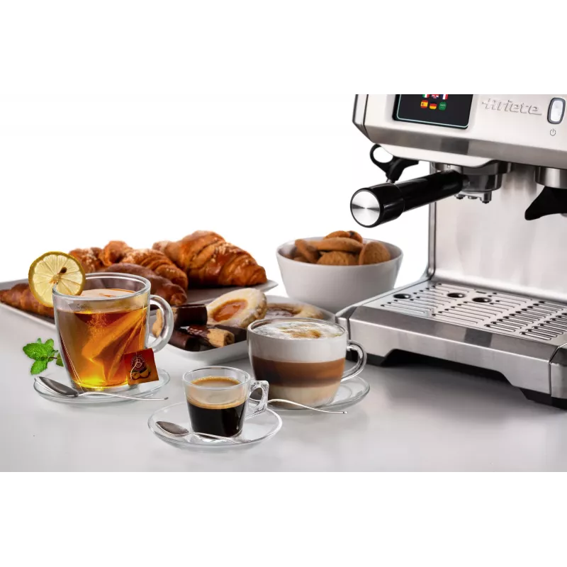 Ariete Espresso-Kaffeemaschine 1312, Espressomaschine, 2 L, Kaffeebohnen, Integriertes Mahlwerk, 1600 W, Silber