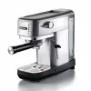 Ariete 1380 Metal Kaffeemaschine, geeignet für Kaffeepulver und ESE-Pads, 1300 W, 1,1 l Tankvolumen, 15 bar Druck, ½-Tassen-Filter, Cappuccinatore, Silber