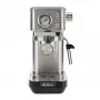 Ariete 1381 Kaffeemaschine mit Manometer, geeignet für Kaffeepulver und ESE-Pads, 1300 W, 1,1 l Kapazität, 15 bar Druck, ½ Tassenfilter, Cappuccino-Düse, Silber