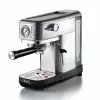 Ariete 1381 Kaffeemaschine mit Manometer, geeignet für Kaffeepulver und ESE-Pads, 1300 W, 1,1 l Kapazität, 15 bar Druck, ½ Tassenfilter, Cappuccino-Düse, Silber