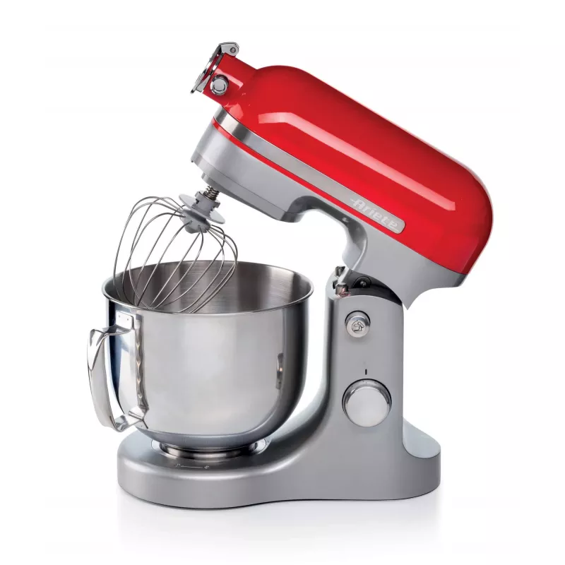 Ariete Moderna Rot Küchenmaschine, Standmixer, Rot, Schlagen, Kneten, Mischen, 5,5 l, Drehregler, Aluminium