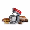 Ariete Moderna Rot Küchenmaschine, Standmixer, Rot, Schlagen, Kneten, Mischen, 5,5 l, Drehregler, Aluminium