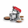 Ariete Moderna Rot Küchenmaschine, Standmixer, Rot, Schlagen, Kneten, Mischen, 5,5 l, Drehregler, Aluminium