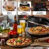 Ariete 917 Pizzaofen - Pizza in 4 Minuten - Refraktärsteinplatte mit Antihaftbeschichtung - Max. Temperatur 400 °C - 1200 Watt - Timer 30' - Schwarz