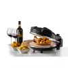 Ariete 917 Pizzaofen - Pizza in 4 Minuten - Refraktärsteinplatte mit Antihaftbeschichtung - Max. Temperatur 400 °C - 1200 Watt - Timer 30' - Schwarz