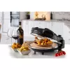 Ariete 917 Pizzaofen - Pizza in 4 Minuten - Refraktärsteinplatte mit Antihaftbeschichtung - Max. Temperatur 400 °C - 1200 Watt - Timer 30' - Schwarz