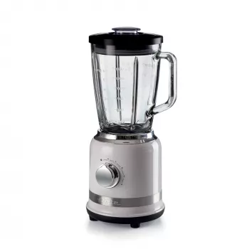 Ariete Modern White Blender mit Glaskrug, Tischmixer, 1,5 L, Pulsfunktion, Eiscrushen, 1000 W, Weiß