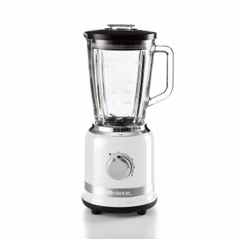 Ariete Modern White Blender mit Glaskrug, Tischmixer, 1,5 L, Pulsfunktion, Eiscrushen, 1000 W, Weiß