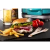 Ariete 205 Hamburger Maker Party Time, Hamburger-Maschine, 1200 W, Doppelte Antihaft-Platten, 2 Fächer, Leicht zu reinigen, blau