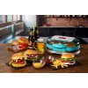 Ariete 205 Hamburger Maker Party Time, Hamburger-Maschine, 1200 W, Doppelte Antihaft-Platten, 2 Fächer, Leicht zu reinigen, blau