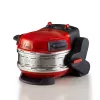 Ariete 927 Pizzeria, Doppel-Pizzaofen, 2 Pizzen in 4 Minuten, 2300 W, 2 feuerfeste Steine, 2 Thermostate, Durchmesser 32 cm, 5 Garstufen, 2 Paddel aus Edelstahl, Rot