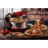 Ariete 927 Pizzeria, Doppel-Pizzaofen, 2 Pizzen in 4 Minuten, 2300 W, 2 feuerfeste Steine, 2 Thermostate, Durchmesser 32 cm, 5 Garstufen, 2 Paddel aus Edelstahl, Rot