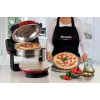 Ariete 927 Pizzeria, Doppel-Pizzaofen, 2 Pizzen in 4 Minuten, 2300 W, 2 feuerfeste Steine, 2 Thermostate, Durchmesser 32 cm, 5 Garstufen, 2 Paddel aus Edelstahl, Rot