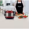 Ariete 927 Pizzeria, Doppel-Pizzaofen, 2 Pizzen in 4 Minuten, 2300 W, 2 feuerfeste Steine, 2 Thermostate, Durchmesser 32 cm, 5 Garstufen, 2 Paddel aus Edelstahl, Rot