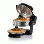 Ariete 927 Pizzeria , Doppelpizzaofen, 2 Pizzen in 4 Minuten, 2300 W, 2 feuerfeste Steine, 2 Thermostate, Durchmesser 32 cm, 5 Garstufen, 2 Pizzaschaufeln aus Edelstahl, Rot