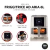 Ariete 4626 Airy Fryer 6L, Heißluftfritteuse, 1300 W, 6 l Fassungsvermögen, 2,5 kg Garraumkapazität, 8 voreingestellte Programme, Temperatur bis 200 °C, transparenter Korb für Kochkontrolle, Schwarz
