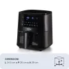 Ariete 4633, Heißluftfritteuse 4L, 1400W, Fassungsvermögen 4L, 9 Programme, Shake und Grill Funktion, Temperatur bis 200°C, Schwarz