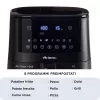 Ariete 4633, Heißluftfritteuse 4L, 1400W, Fassungsvermögen 4L, 9 Programme, Shake und Grill Funktion, Temperatur bis 200°C, Schwarz