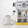 Ariete 1389 Positano Kaffeemaschine, 850 W, Tankkapazität 0,9 l, 1 oder 2 Tassen Filter, Abtropfschale, Milchaufschäumer