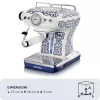 Ariete 1389 Capri Kaffeemaschine, 850 W, Tankinhalt 0,9 l, Filter für 1 oder 2 Tassen, Abtropfschale, Milchaufschäumer