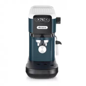Ariete 1399 Espresso-Kaffeemaschine, für Kaffeepulver und ESE-Pads, 1300 W, 1,1 l Fassungsvermögen, 15 bar Druck, 1, 2 Tassen und ESE-Pad-Filter, Cappuccino, Weiß