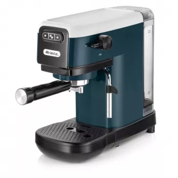 Ariete 1399 Espresso-Kaffeemaschine, für Kaffeepulver und ESE-Pads, 1300 W, 1,1 l Fassungsvermögen, 15 bar Druck, 1, 2 Tassen und ESE-Pad-Filter, Cappuccino, Weiß