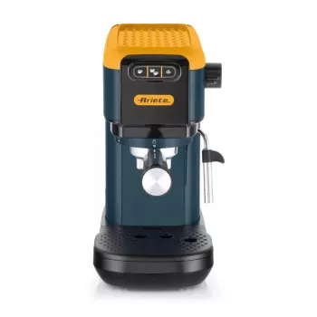 Ariete 1399 Espresso-Kaffeemaschine, für Pulver und ESE-Pads, 1300 W, 1,1 l Fassungsvermögen, 15 bar Druck, 1, 2 Tassen und ESE-Pad-Filter, Cappuccino, Gelb