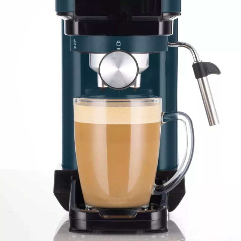 Ariete 1399 Espresso-Kaffeemaschine, für Pulver und ESE-Pads, 1300 W, 1,1 l Fassungsvermögen, 15 bar Druck, 1, 2 Tassen und ESE-Pad-Filter, Cappuccino, Gelb