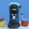 Ariete 1399 Espresso-Kaffeemaschine, für Pulver und ESE-Pads, 1300 W, 1,1 l Fassungsvermögen, 15 bar Druck, 1, 2 Tassen und ESE-Pad-Filter, Cappuccino, Grün