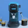 Ariete 1399 Espresso-Kaffeemaschine, für Kaffeepulver und ESE-Pads, 1300 W, 1,1 l Fassungsvermögen, 15 bar Druck, Filter für 1, 2 Tassen und ESE-Pads, Cappuccino, Blau