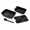 Ariete 4635 Air Fryer Grill, Heißluftfritteuse und Grill, Steakgrill, 1700 W, Kapazität 8 l, Frittieren und Grillen, 8 Garfunktionen, Timer, Schwarz