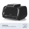 Ariete 4635 Air Fryer Grill, Heißluftfritteuse und Grill, Steakgrill, 1700 W, Kapazität 8 l, Frittieren und Grillen, 8 Garfunktionen, Timer, Schwarz