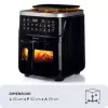 Ariete 4636 Heißluftfritteuse mit Dampffunktion + Grill, 1700W, Dörrfunktion, 10 Garfunktionen, Transparenter Korb, Timer, Schwarz