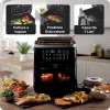 Ariete 4636 Heißluftfritteuse mit Dampffunktion + Grill, 1700W, Dörrfunktion, 10 Garfunktionen, Transparenter Korb, Timer, Schwarz