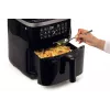 Ariete 4636 Heißluftfritteuse mit Dampffunktion + Grill, 1700W, Dörrfunktion, 10 Garfunktionen, Transparenter Korb, Timer, Schwarz