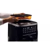Ariete 4636 Heißluftfritteuse mit Dampffunktion + Grill, 1700W, Dörrfunktion, 10 Garfunktionen, Transparenter Korb, Timer, Schwarz