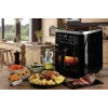 Ariete 4636 Heißluftfritteuse mit Dampffunktion + Grill, 1700W, Dörrfunktion, 10 Garfunktionen, Transparenter Korb, Timer, Schwarz
