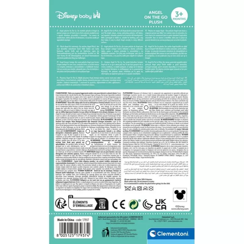 Clementoni Disney Baby Angel Soft Rassel Baby Hängespielzeug