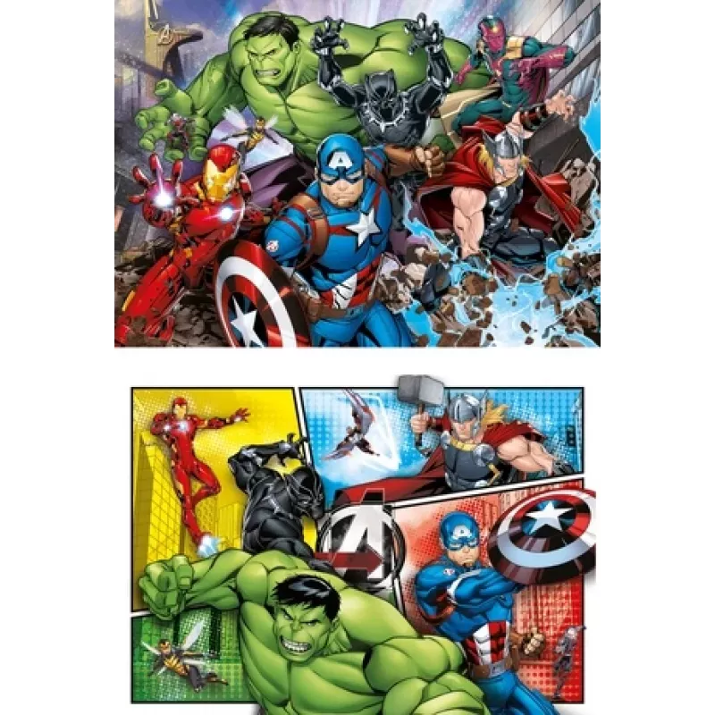 Clementoni Puzzle 2x60 Teile, The Avengers (21605)