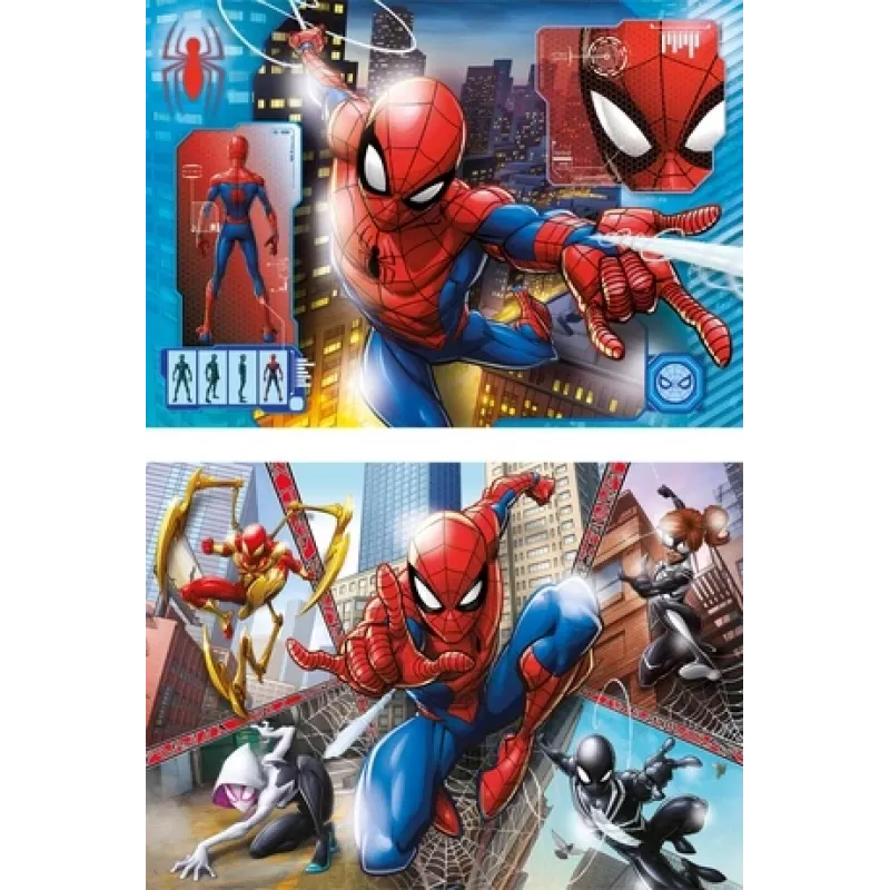 Clementoni Puzzle 2x60 Teile, Spider-Man (21608)