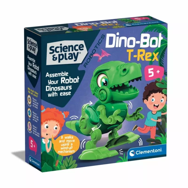 Clementoni Science & Play Dino Bot T-Rex Junior, Roboter-Dinosaurier, 5 Jahre